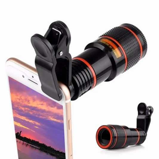 Universal 20X Zoom Cell Phone Lens External Mobile Phone Camera Lens Clip Telescope Micro Camera Lens for iPhone Xiaomi Redmi