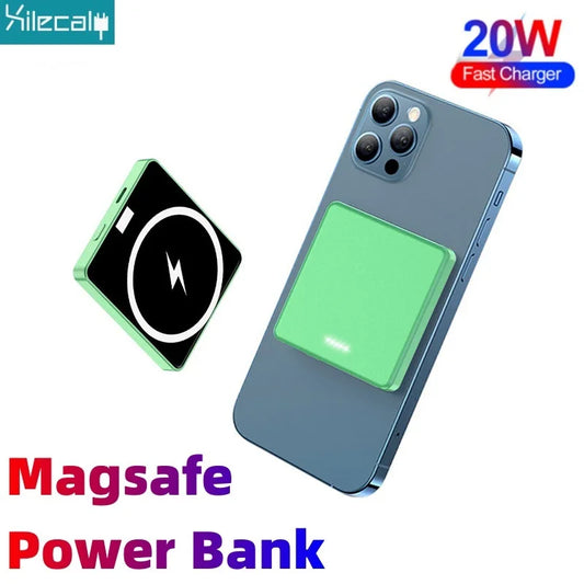 20W 10000mAh Macsafe Power Bank Magnetic Power Bank External Spare Battery For iPhone 15 14 13 12 Pro Max Wireless Power Banks